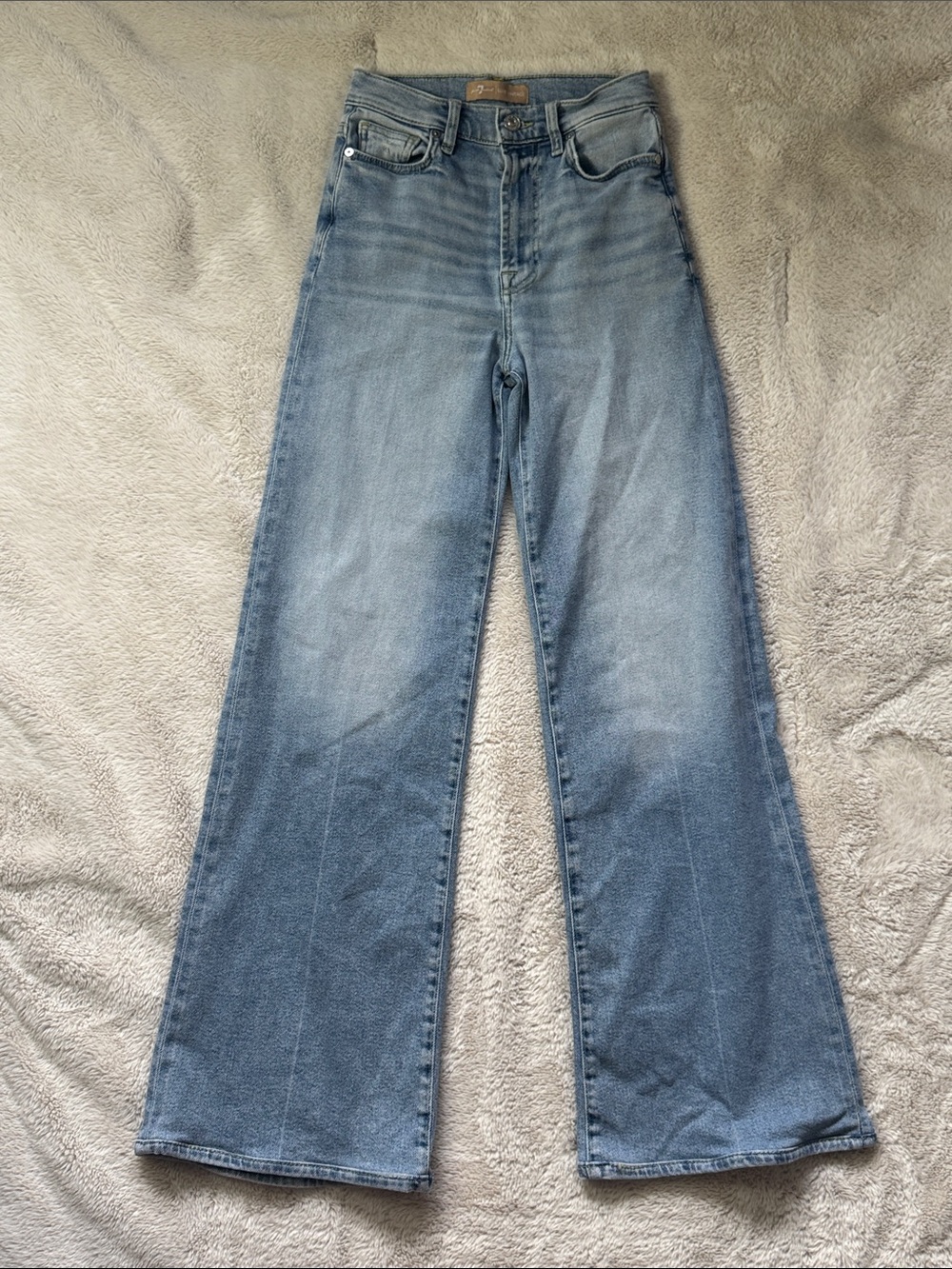 7 For All Mankind Luxe Vintage Ultra High Rise Flare Denim Jeans Size 24